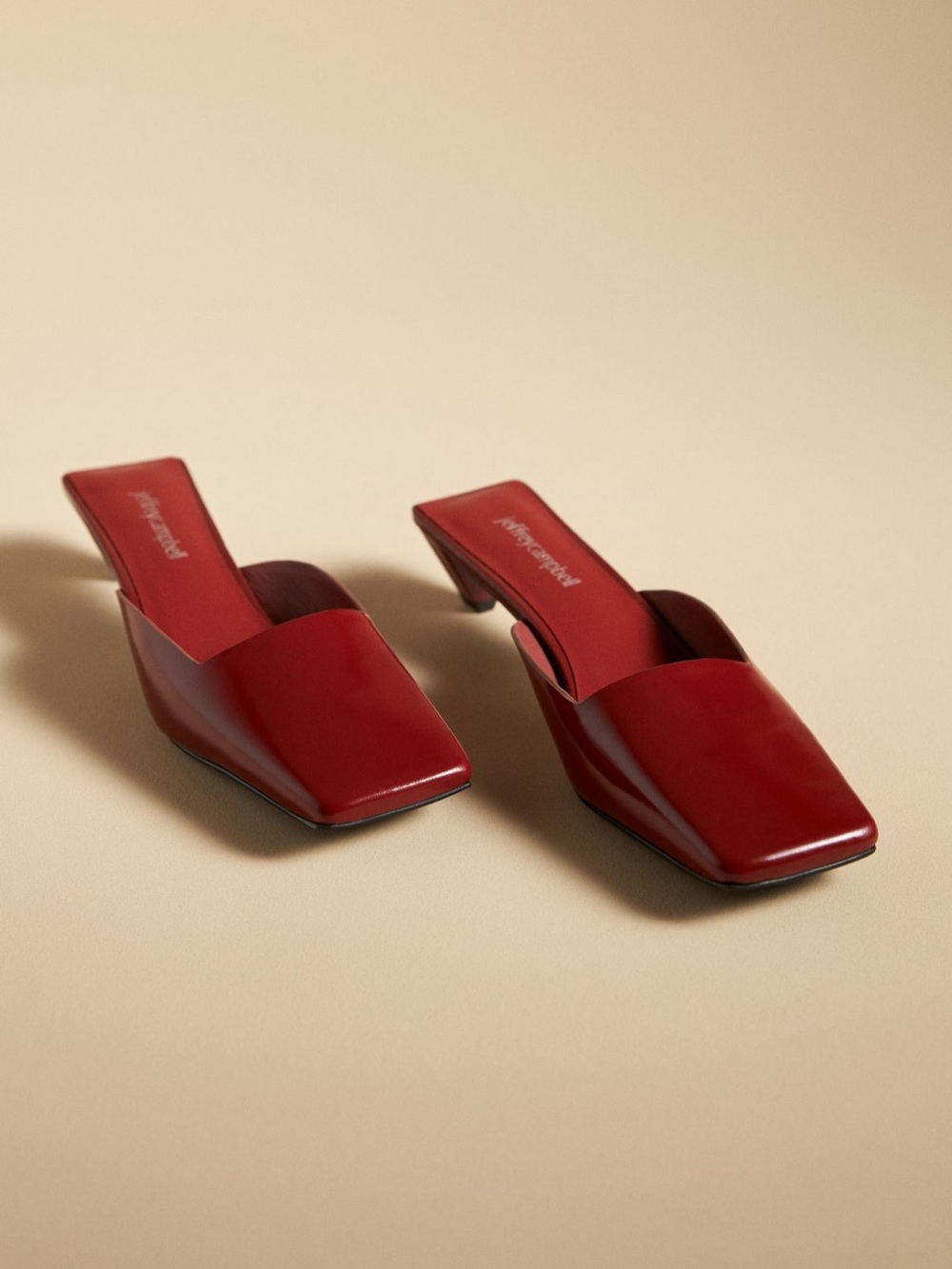 Jeffrey Campbell Red Square-Toe Mule Clogs - Picture 4 of 5